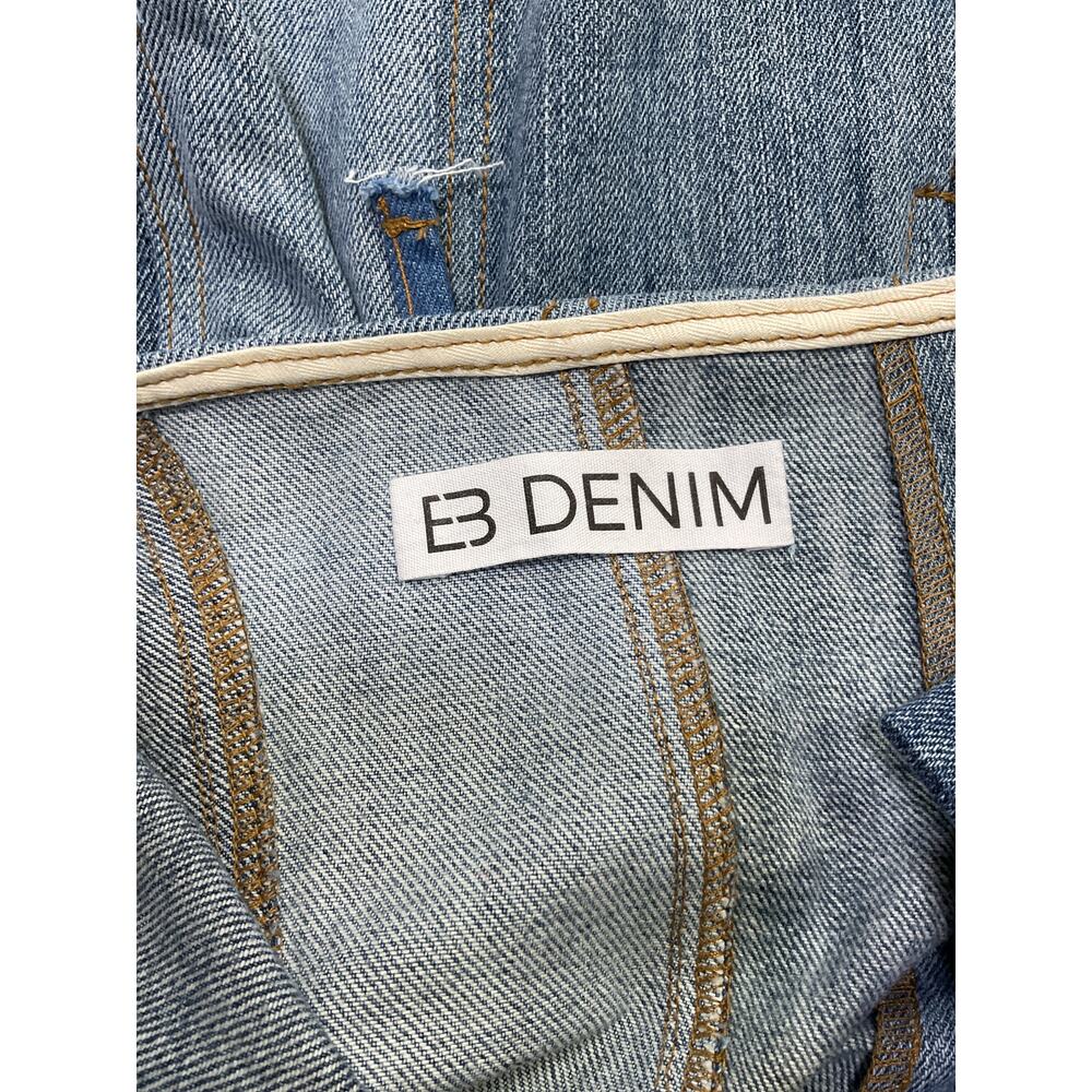 Eb Denim Strapless Blue Patchwork Mini Dress Size… - image 4